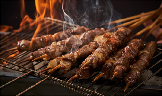 电烤爆汁羔羊肉串